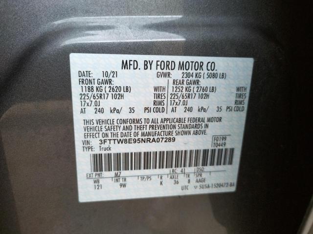 2022 FORD MAVERICK X 3FTTW8E95NRA07289