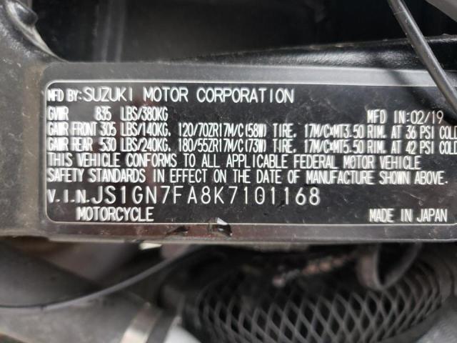 JS1GN7FA8K7101168 Suzuki Gsx-R600 2019. Фото: 9