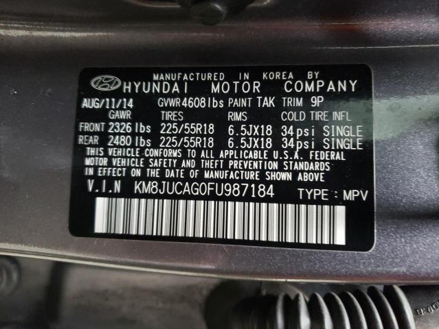 2015 HYUNDAI TUCSON LIM KM8JUCAG0FU987184