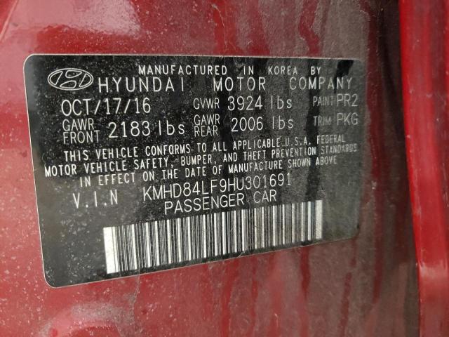 2017 HYUNDAI ELANTRA SE KMHD84LF9HU301691