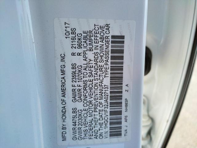 2018 HONDA ACCORD SPO - 1HGCV1F32JA027137
