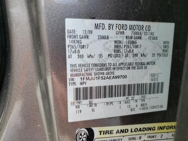1FMJU1F52AEA99700 Ford Expedition 2010. Фото: 9