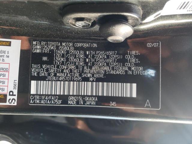 JTEBU14R570119695 Toyota 4Runner Sr 2007. Фото: 9