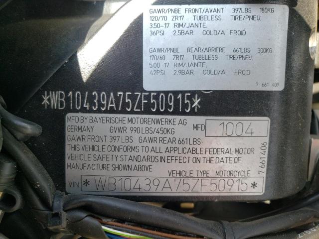 2005 BMW R1150 R WB10439A75ZF50915