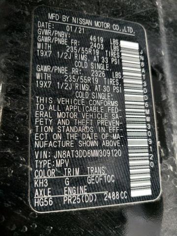 2021 NISSAN ROGUE PLAT JN8AT3DD6MW309120
