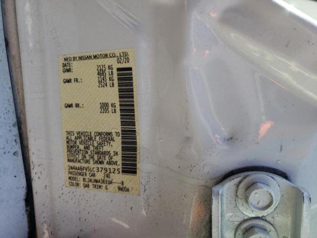 2020 NISSAN MAXIMA PLA 1N4AA6FV5LC379125