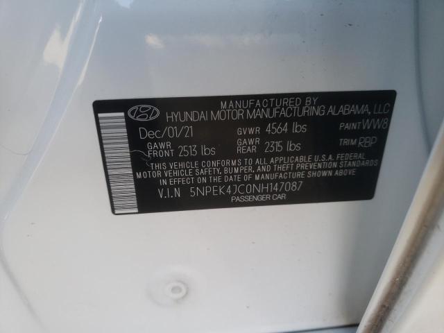 2022 HYUNDAI SONATA N L 5NPEK4JC0NH147087