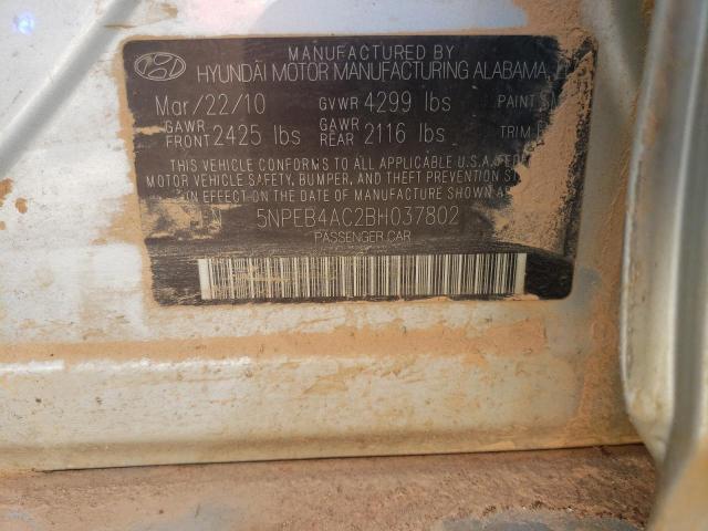 5NPEB4AC2BH037802 Hyundai Sonata Gls 2011. Фото: 9