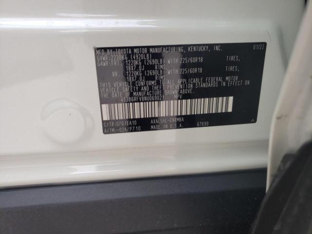 2022 TOYOTA RAV4 HYBRI 4T3B6RFV8NU069021