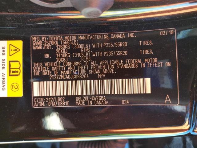 2018 LEXUS RX350 2T2ZZMCA0JC098264
