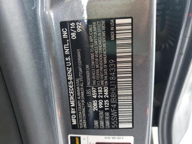 55SWF4JB8HU184339 2017 MERCEDES-BENZ C-CLASS - Image 10