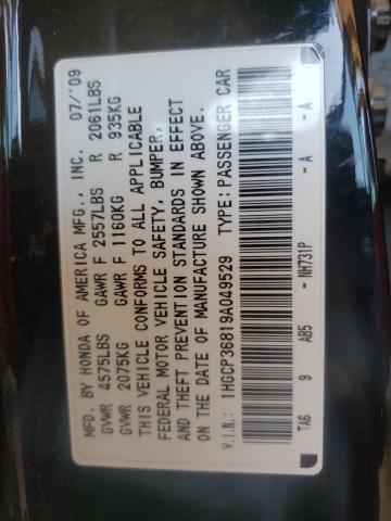 1HGCP36819A049529 Honda Accord Exl 2009. Фото: 9
