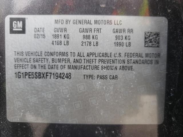 2015 CHEVROLET CRUZE LT 1G1PE5SBXF7194248