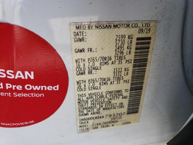 2019 NISSAN FRONTIER S 1N6DD0ER6KN793207