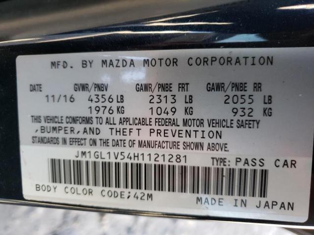 2017 MAZDA 6 TOURING JM1GL1V54H1121281