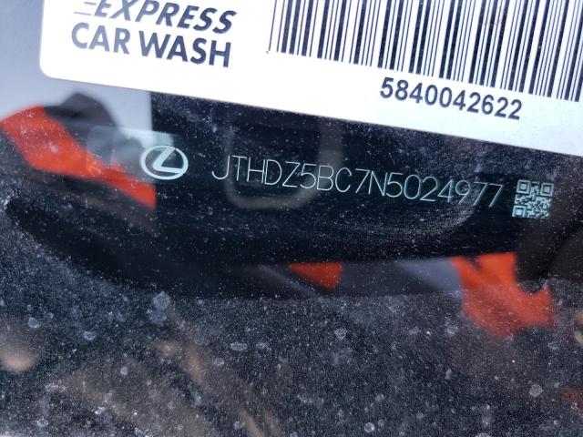 2022 LEXUS RC JTHDZ5BC7N5024977