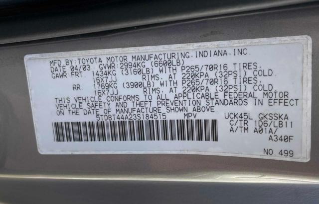 Фото: 5TDBT44A23S184515 - 10