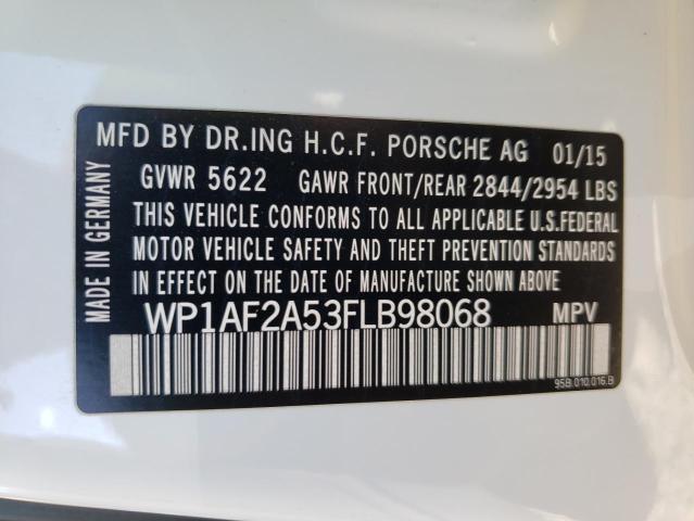 2015 PORSCHE MACAN TURB WP1AF2A53FLB98068