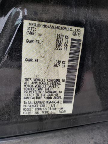1N4AL3AP9FC494641 Nissan Altima 2.5 2015. Фото: 9