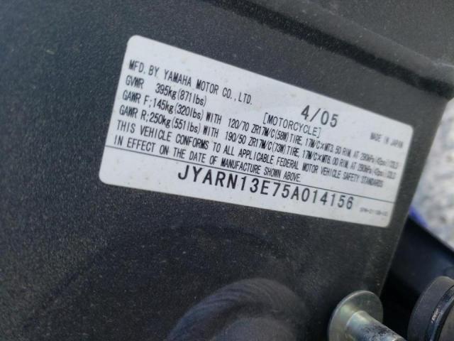 2005 YAMAHA YZFR1 JYARN13E75A014156