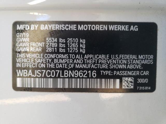 2020 BMW M550XI WBAJS7C07LBN96216