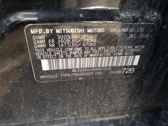 ML32A5HJXKH007223 Mitsubishi MIRAGE LE