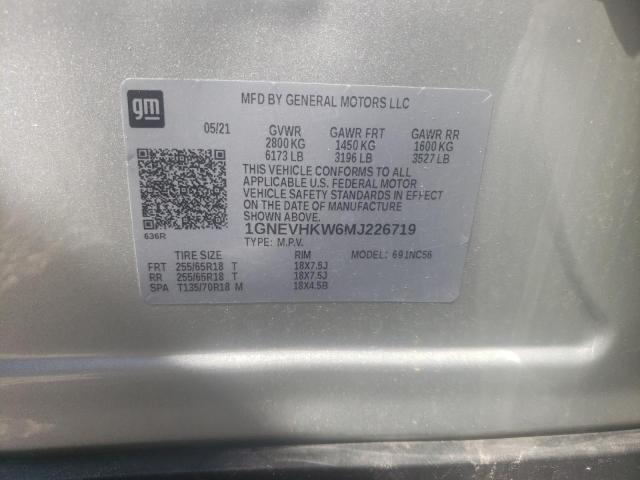 1GNEVHKW6MJ226719 Chevrolet Traverse L 2021. Фото: 9