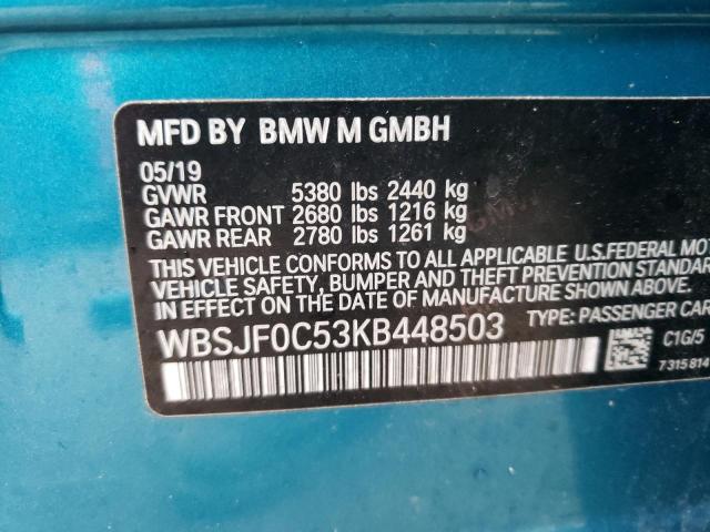 2019 BMW M5 WBSJF0C53KB448503