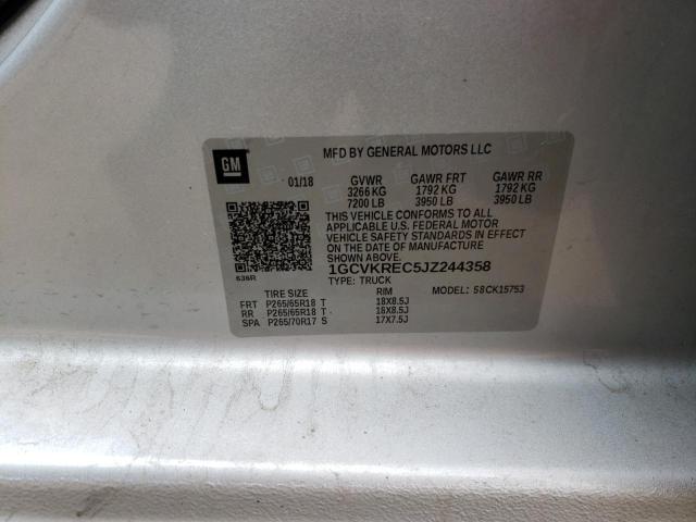 2018 CHEVROLET 1500 SILVE 1GCVKREC5JZ244358