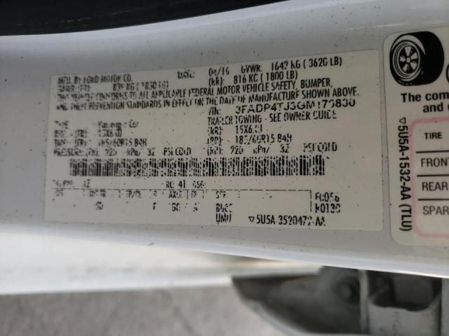 2016 FORD FIESTA S 3FADP4TJ3GM170830