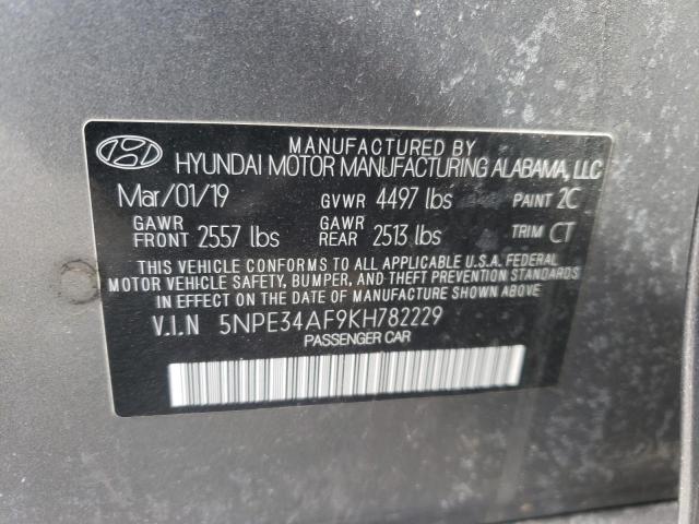 2019 HYUNDAI SONATA LIM 5NPE34AF9KH782229