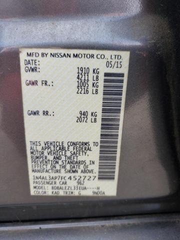 1N4AL3AP7FC452727 Nissan ALTIMA 2.5