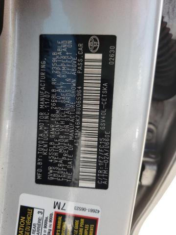 4T1BK46K78U065964 Toyota Camry Le 2008. Фото: 9