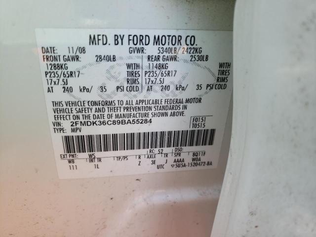 2FMDK36C89BA55284 Ford Edge Se 2009. Фото: 9