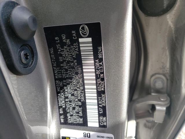 2021 LEXUS ES350 58AEZ1B13MU101981