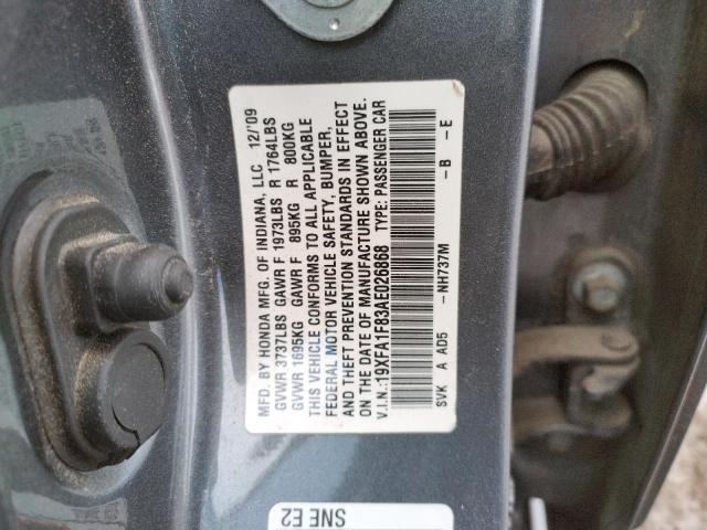 19XFA1F83AE026868 Honda Civic Ex 2010. Фото: 9
