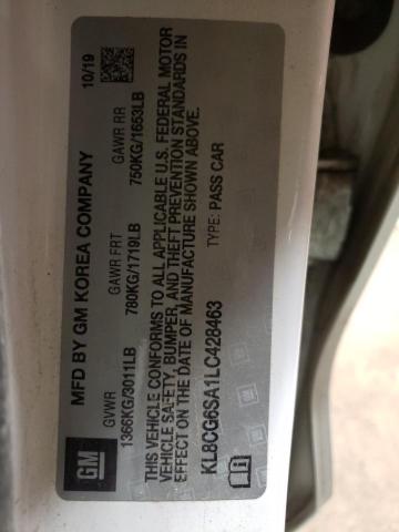 2020 CHEVROLET SPARK ACTI KL8CG6SA1LC428463