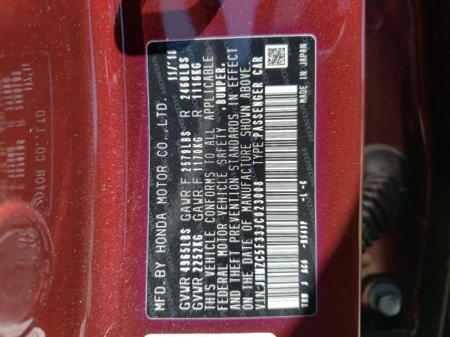2018 HONDA CLARITY TO JHMZC5F33JC023008