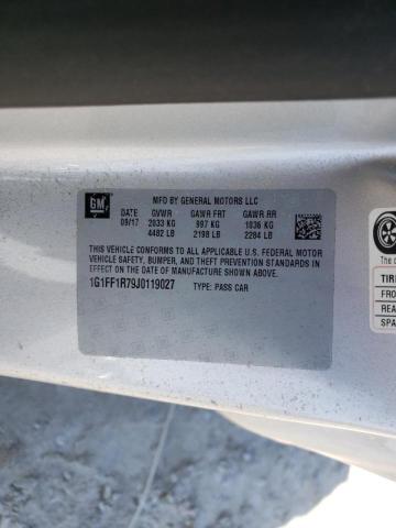 1G1FF1R79J0119027 Chevrolet Camaro Ss 2018. Фото: 9