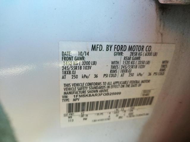 1FM5K8AR3FGB25999 Ford Explorer P 2015. Фото: 9
