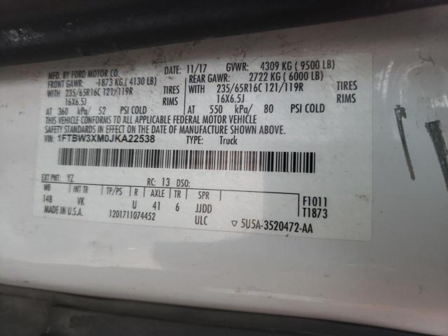 1FTBW3XM0JKA22538 Ford Transit T- 2018. Фото: 9