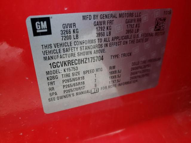 2017 CHEVROLET SILVRDO LT 1GCVKREC0HZ175704