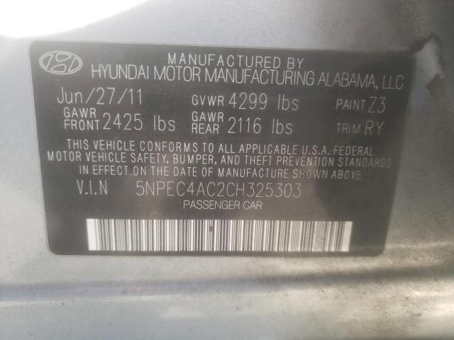 5NPEC4AC2CH325303 Hyundai Sonata Se 2012. Фото: 9
