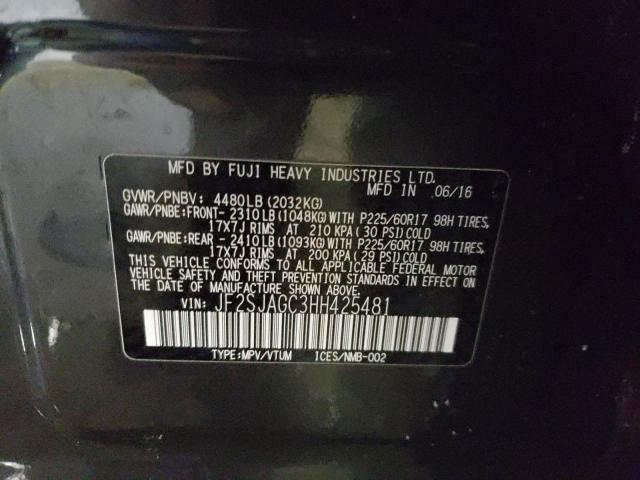 2017 SUBARU FORESTER 2 JF2SJAGC3HH425481