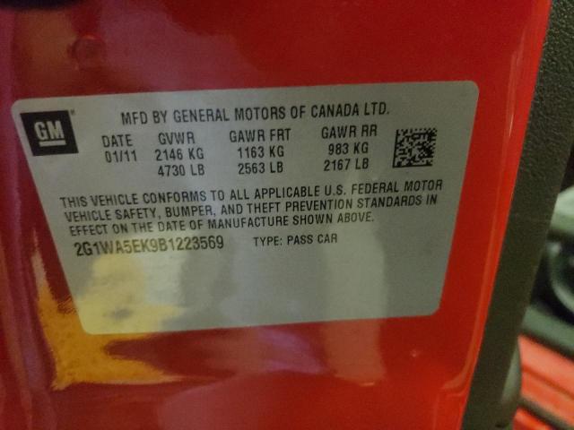 2G1WA5EK9B1223569 Chevrolet Impala Ls 2011. Фото: 9