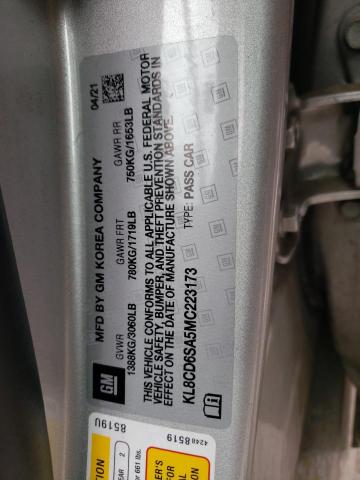 2021 CHEVROLET SPARK 1LT KL8CD6SA5MC223173