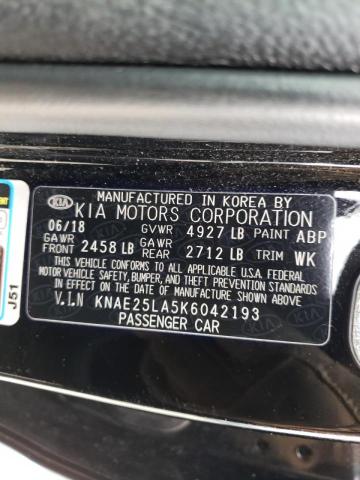2019 KIA STINGER PR KNAE25LA5K6042193