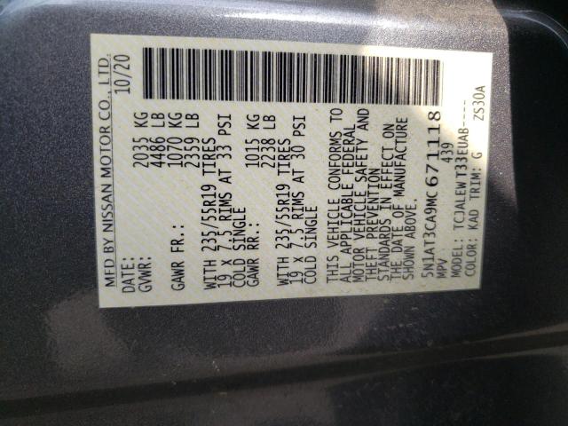 2021 NISSAN ROGUE SL 5N1AT3CA9MC671118