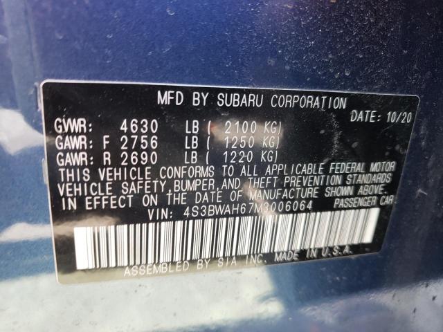 2021 SUBARU LEGACY SPO 4S3BWAH67M3006064