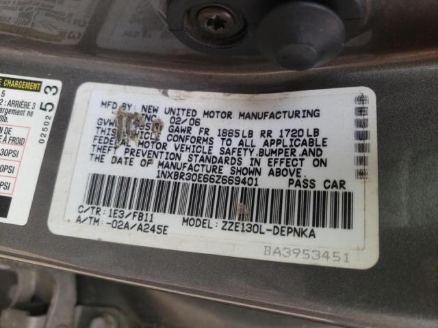 1NXBR30E66Z669401 Toyota Corolla Ce 2006. Фото: 9